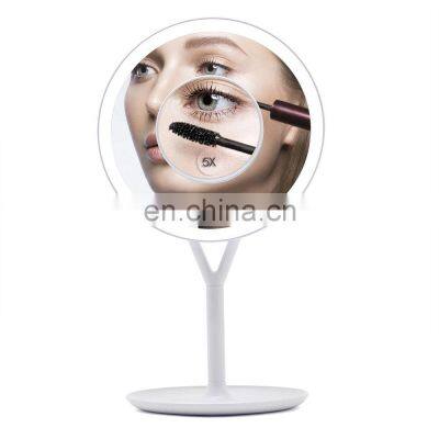 USB Charging Smart Cosmetic Mirror Desktop LED Makeup Mirror With Light 5x Magnification Beauty Makeup Mirror photo-2