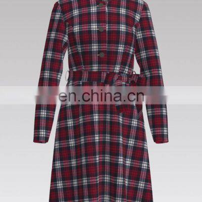 Best Sale BCI Cotton Yarn Dyed Flannel Check Red Design For Winter photo-2