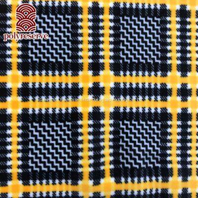 POLYRESERVE Hot Sale Plaid Design 95% Polyester Super Soft Velboa With Spandex