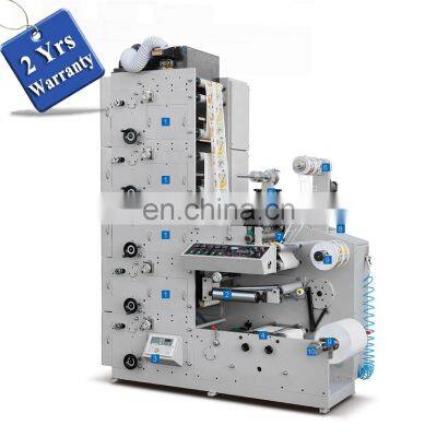 UTR320 UV impresa Impresora Flexografica de Etiqueta Adhesiva Automatic Label Sticker flexo printer with hot cold stamping