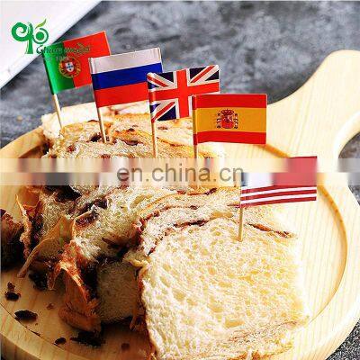 Yada High Quality 65mm Bulk Bamboo Wooden Toothpick Flag Disposable Double Point Toothpicks
