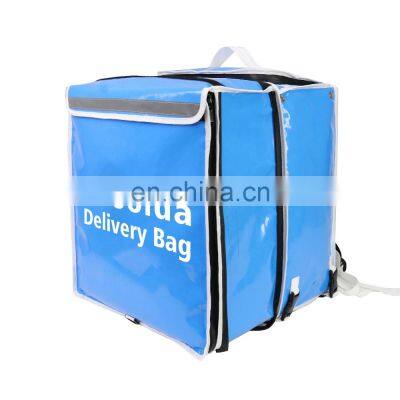 Blue Expandable 840D PVC Custom backpack thermal insulated food delivery bag ACD-B-025