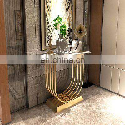 Luxury console tables gold frame marble console table morderm