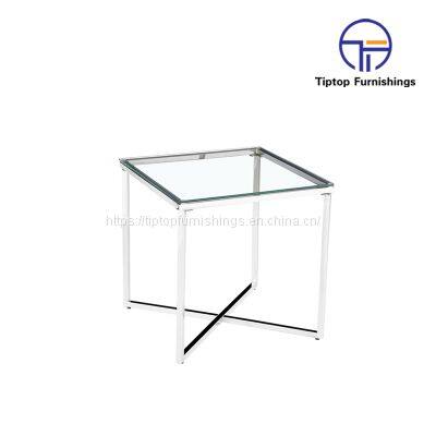 Modern Luxury Fashion Stainless Steel Decoration Stand Small Tables 3pcs Set Tables for Living Room Furniture photo-2
