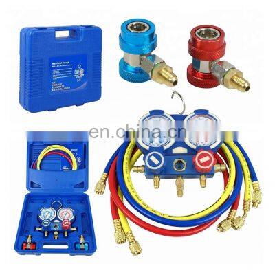 MG-2-R134a R410A Manifold Gauge Set HVAC Refrigeration System Auto Air Conditioner AC Charging R22 R12 R502 404 AC Gauge photo-5