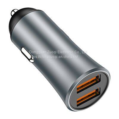 12/24V 5V 2.4A Mini Fast Charge USB TYPE-C High-quality Dual USB Car Charger photo-4