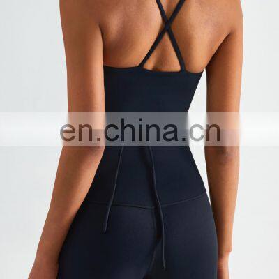 New Waist Straps Cross Back Gym Fitness High Impact Sports Bra Women Gym Sportswear Bra Top Ladies Workout Running Wear Clothing photo-2