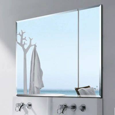 Classic Contemporary Rectangular Brushed Gold Bathroom Mirror Living Room Furniture Bathroom Furniture Mirrors Decoration