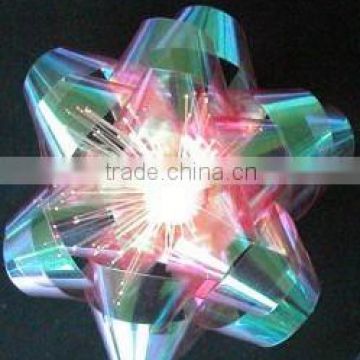 christmas decorate LED star ribbon bow