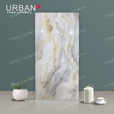 Qingdao Gloden 600X1200mm Ceramic Glossy Glazed Polished Porcelain Floor Wall Tile