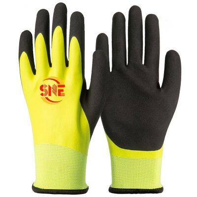 Snellsafety  Cashmere Camping Fishing Latex Foam Winter Work Safety Glove