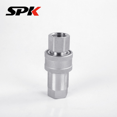 KZE Series British Standard (BSP) Open-Close Type Hydraulic Carbon Steel Quick Couplings, High-Pressure Hydraulic Tube Quick Disconnect Couplings