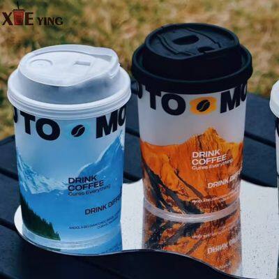 Cold Drink High Transparent Round Bottom Milk Tea Coffee Plastic Cups and Dome Lids Disposable Ice Cream Cups photo-5