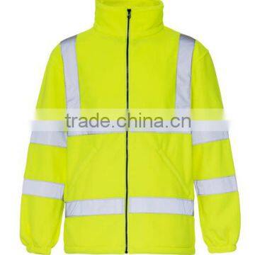 Hi vis polar fleece jacket with 3M reflective