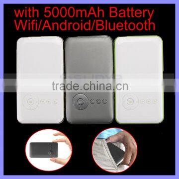 5000mAh Battery WIFI Bluetooth V4.0 Android Pocket Size Smart DLP LED Projector Mini Projector