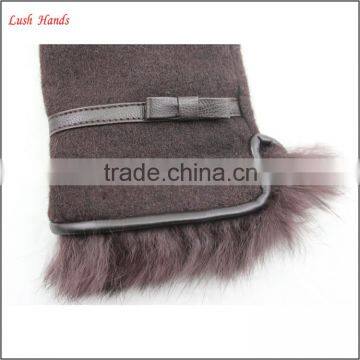 Ladies New Style Soft Winter Warm Woolen Gloves for Wholesale photo-5