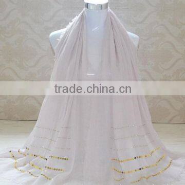 Wholesale Tassel Cotton Rhinestone Sequin Glitter Hijab photo-2