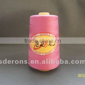 100% spun polyester dyed sewing thread