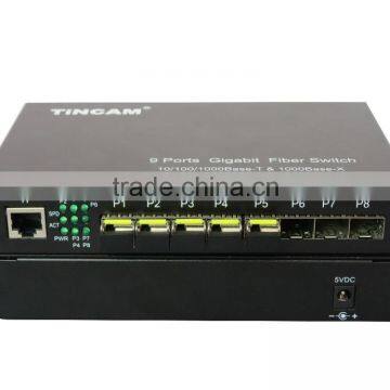 Good quality 1000M 8 SFP +1 RJ45 Fiber Optical Ethernet Switch SFP Fiber switch