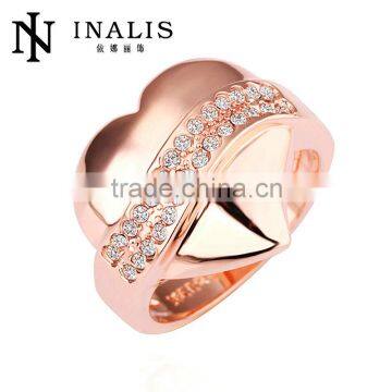 Fashion gold plated engagement rings wholesale LKN18KRGPR170