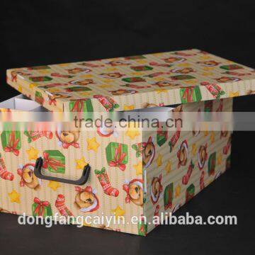 paper storage box with plastic handle