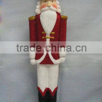 Paper mache santa christmas decoration