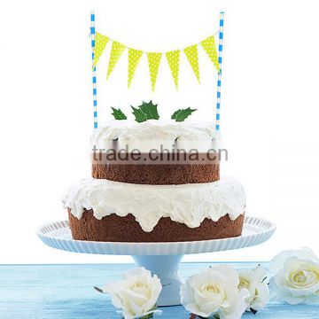 wholesale happy birthday letter banner cake decoration paper flag cake banner