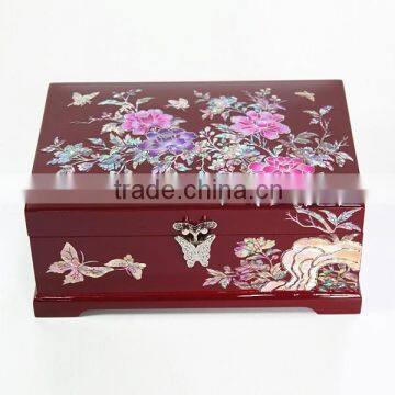 High end mirrored jewelry box with drawers