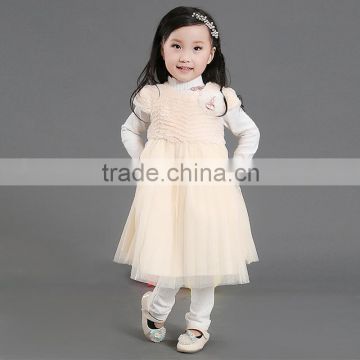 Wholesale best-selling short sleeve fur winter party dress for girls 4-12y