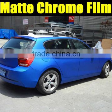 Chrome matt blue color car vinyl sticker, 2013 newest car wrapping film