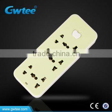 Universal fashion design muiti-function electric socket outlet with apple switch