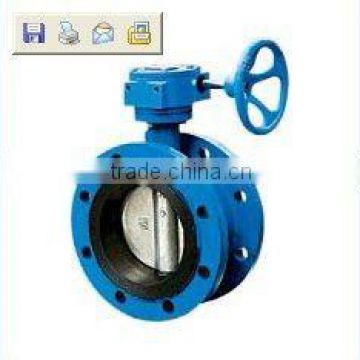 Flange actuator butterfly valve