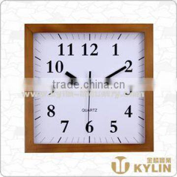 wooden frame wall clock