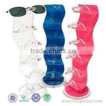 high quality acrylic sunglass display shelf multiple tiers