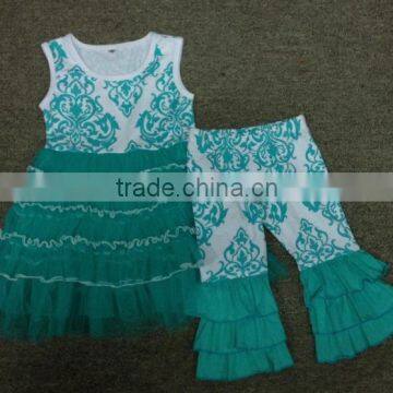 Persnickety Clothing Set Toddler Girls Ruffle Pant Set Boutique Summer Outfits photo-2