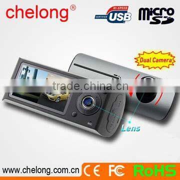 AC 2013best selling car dvr+ super 1080P full hd car dvr + GPS support dual lens hd 720p car dvr recorder camera