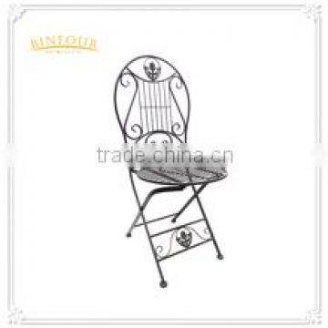 wholesale metal and wood folding living room chair for home deco