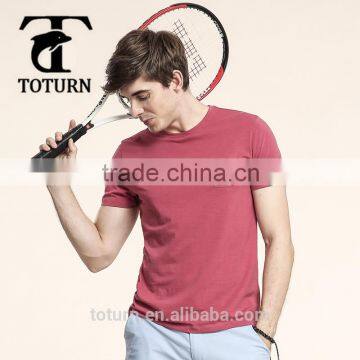 High Quality Lightweight China Suppliers Custom Logo OEM Design Blue Casual Man Slim Fit Plain t Shirts Mens