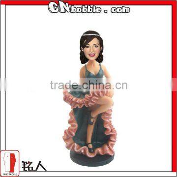 custom beauty bobble head doll