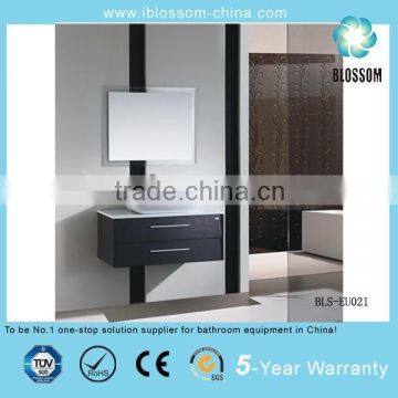 Hot sale MDF counter top mirrored bathroom cabinets