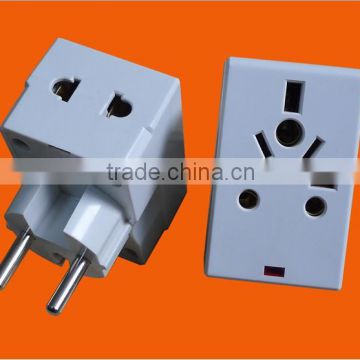 European Style AC Travel Adaptor with Light (P7036L)