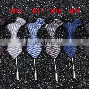 Western Classic Tie Shaped Lapel Pin,Fashion Plaided Long Needle Pins For Dresses photo-5