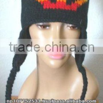 SHWC191 woolen ear hat with rainbow peace price 180rs $2.11