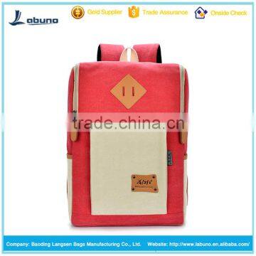 2016 China professional factory inch laptop backpack canvas backpack