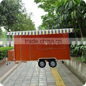 2013 Environment-friendly Bus Type Double-axle Wheels Electric Drive Coffee Vending Food Cart with Canopy XR-FV400 A