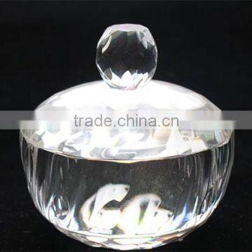 Unique Crystal Glass Sugar Bowl With Lit Sugar Stock photo-3