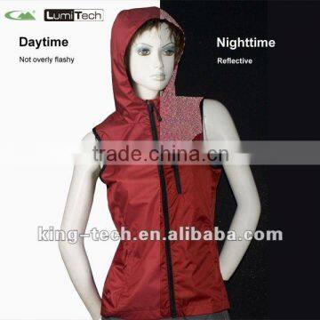 women's safety reflective hoody vest