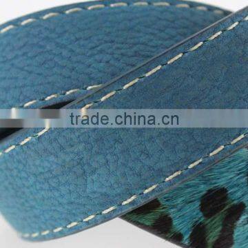 2015 Plain Bule Fashion pu Women Jeans Belt With Leopard Point Leather in YiWu photo-5