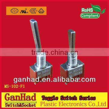 Flat Handle Mini Toggle Switch 3a 250vac
