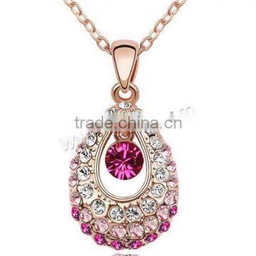 17x32mm Zinc Alloy Austrian Crystal Necklace